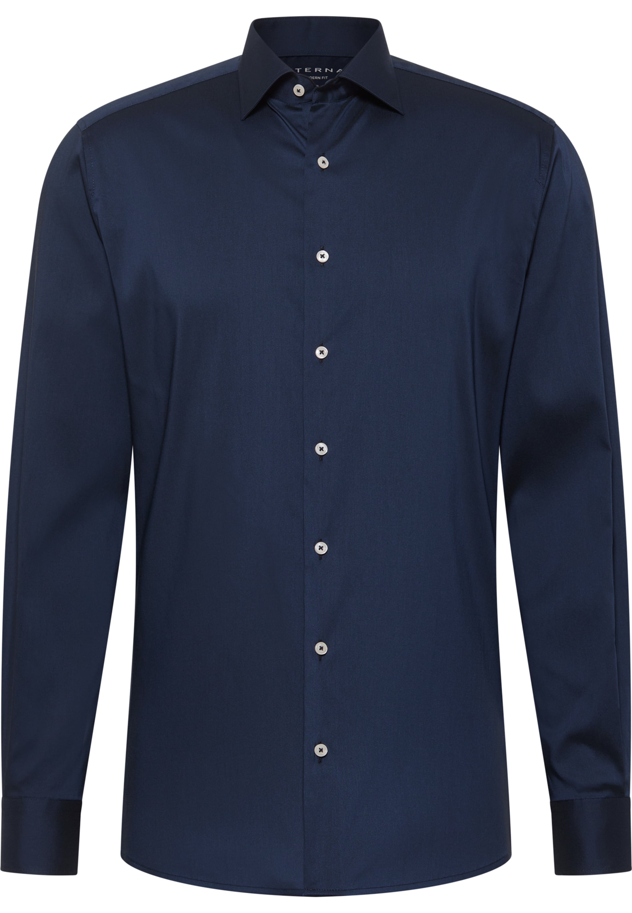 ETERNA Regular fit Zakelijk overhemd in Blauw: voorkant