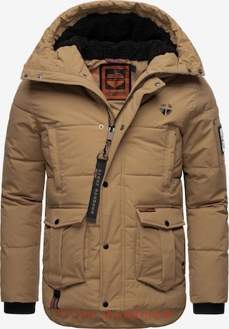 STONE HARBOUR Winter jacket 'Admaroo' in Brown: front