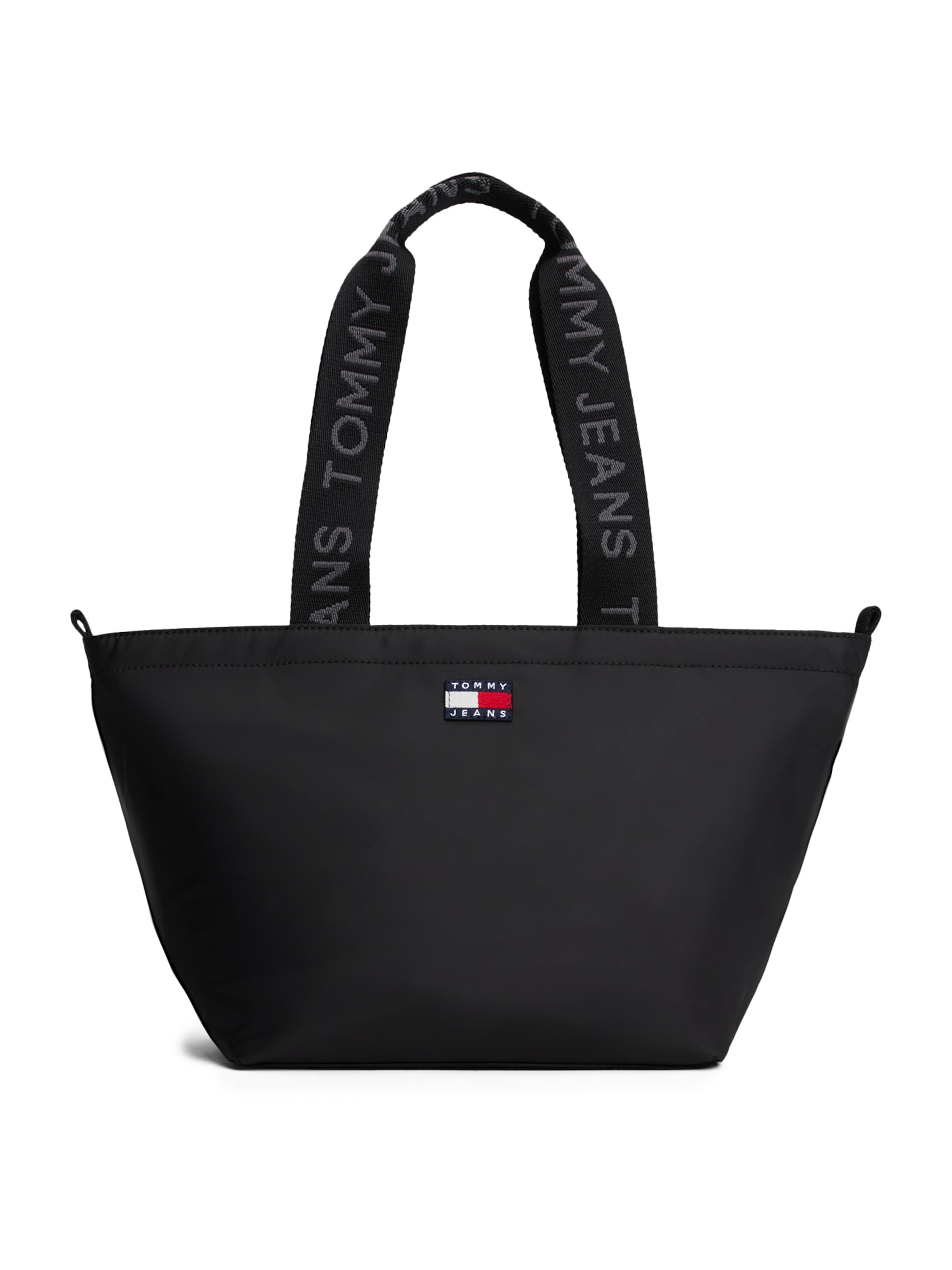 Tommy Jeans - Shopper 'Ess' em preto: frente