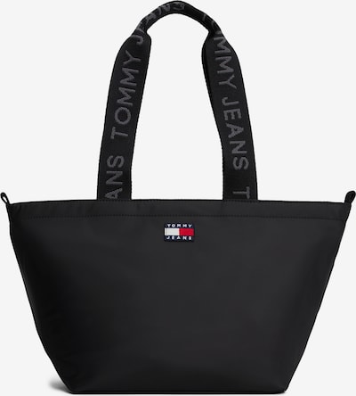 Tommy Jeans Shopper torba 'Ess' u siva / crvena / crna / bijela, Pregled proizvoda