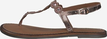 TAMARIS T-Bar Sandals in Bronze