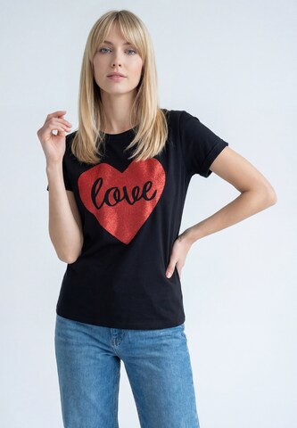 MIMO Shirt in Zwart: voorkant