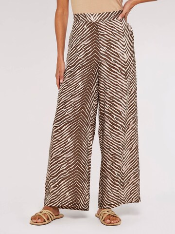 Wide Leg Pantalon Apricot en marron : devant