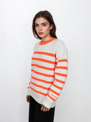 Sweat-shirt 'Verbaast' salzhaut en orange