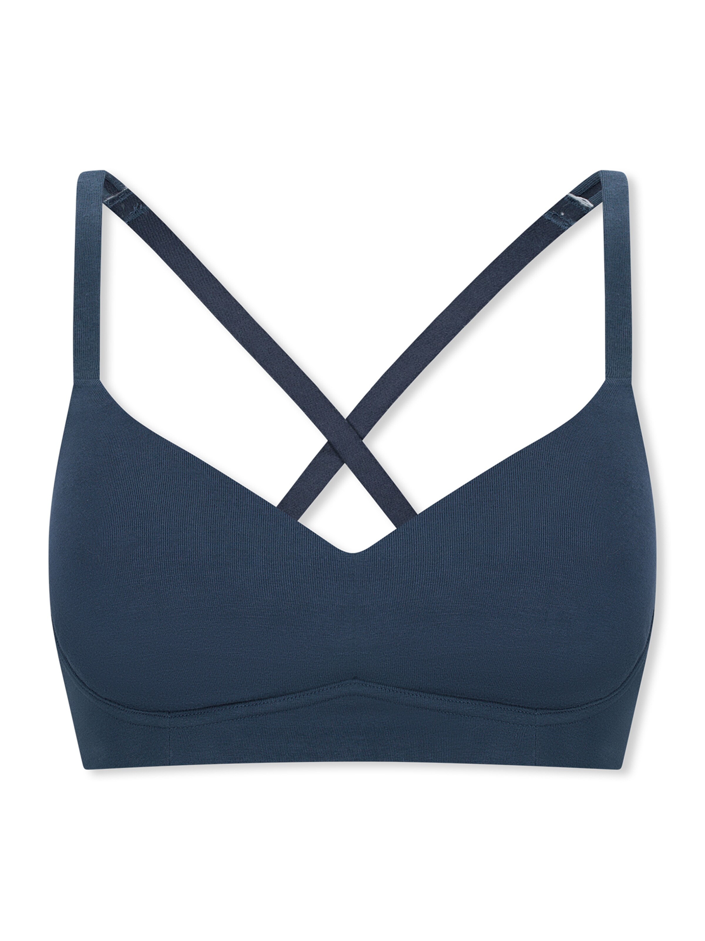 SCHIESSER Bra ' Unique Cotton ' in Blue: front