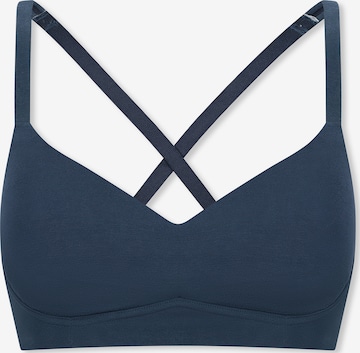 SCHIESSER Bra ' Unique Cotton ' in Blue: front