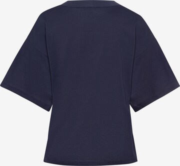 Hanro T-Shirt 'Natural' in Blau