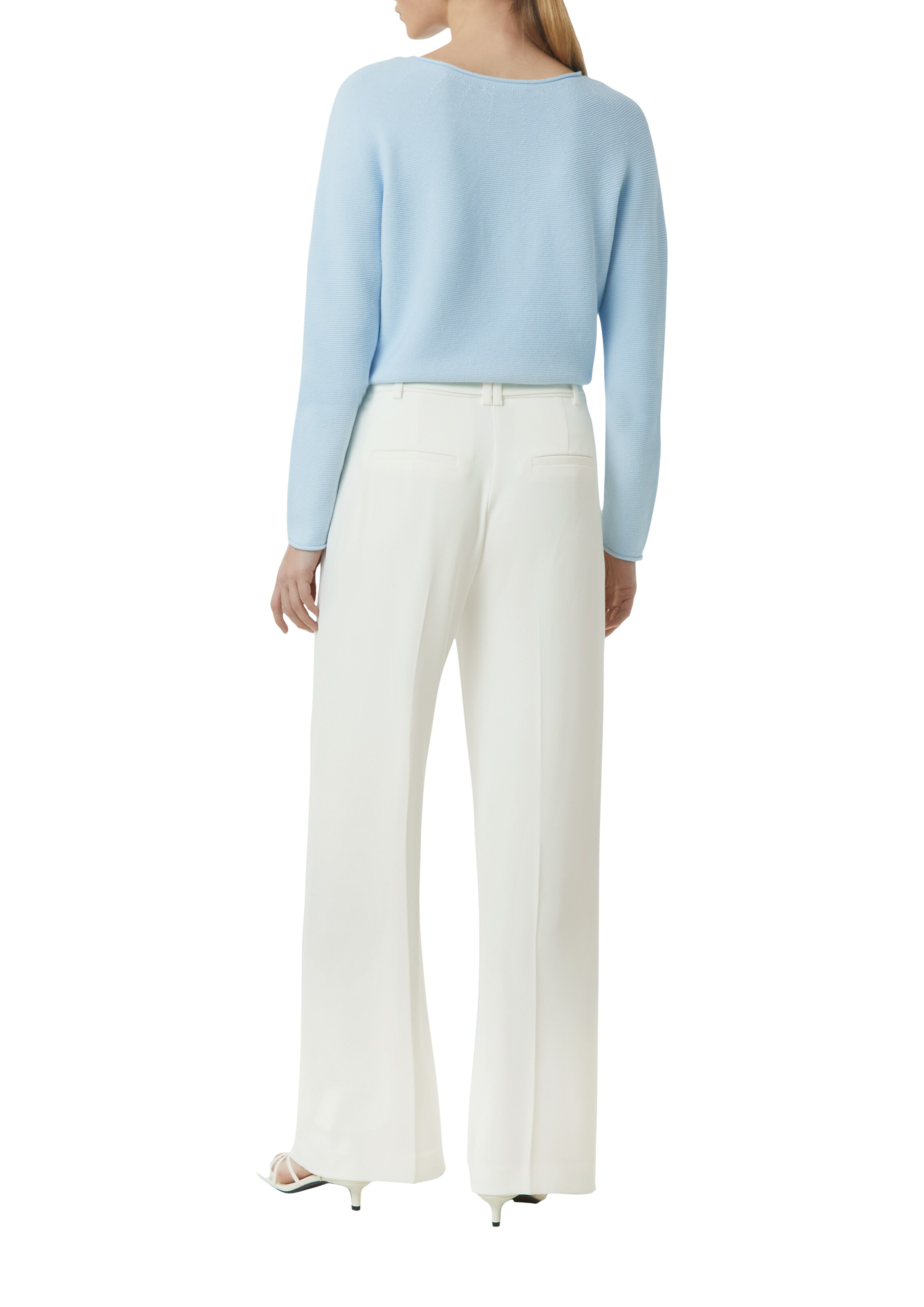 Wide Leg Pantalon à plis COMMA en blanc