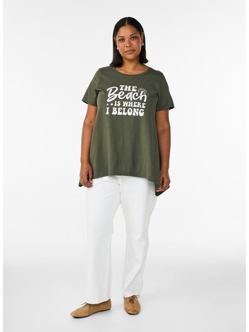 Zizzi Shirt 'VMY' in Green