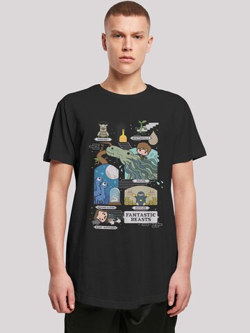 T-Shirt 'Fantastic Beasts 2 Chibi Newt' F4NT4STIC en noir : devant