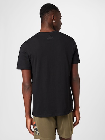 T-Shirt fonctionnel 'Essentials Big Logo' ADIDAS SPORTSWEAR en noir