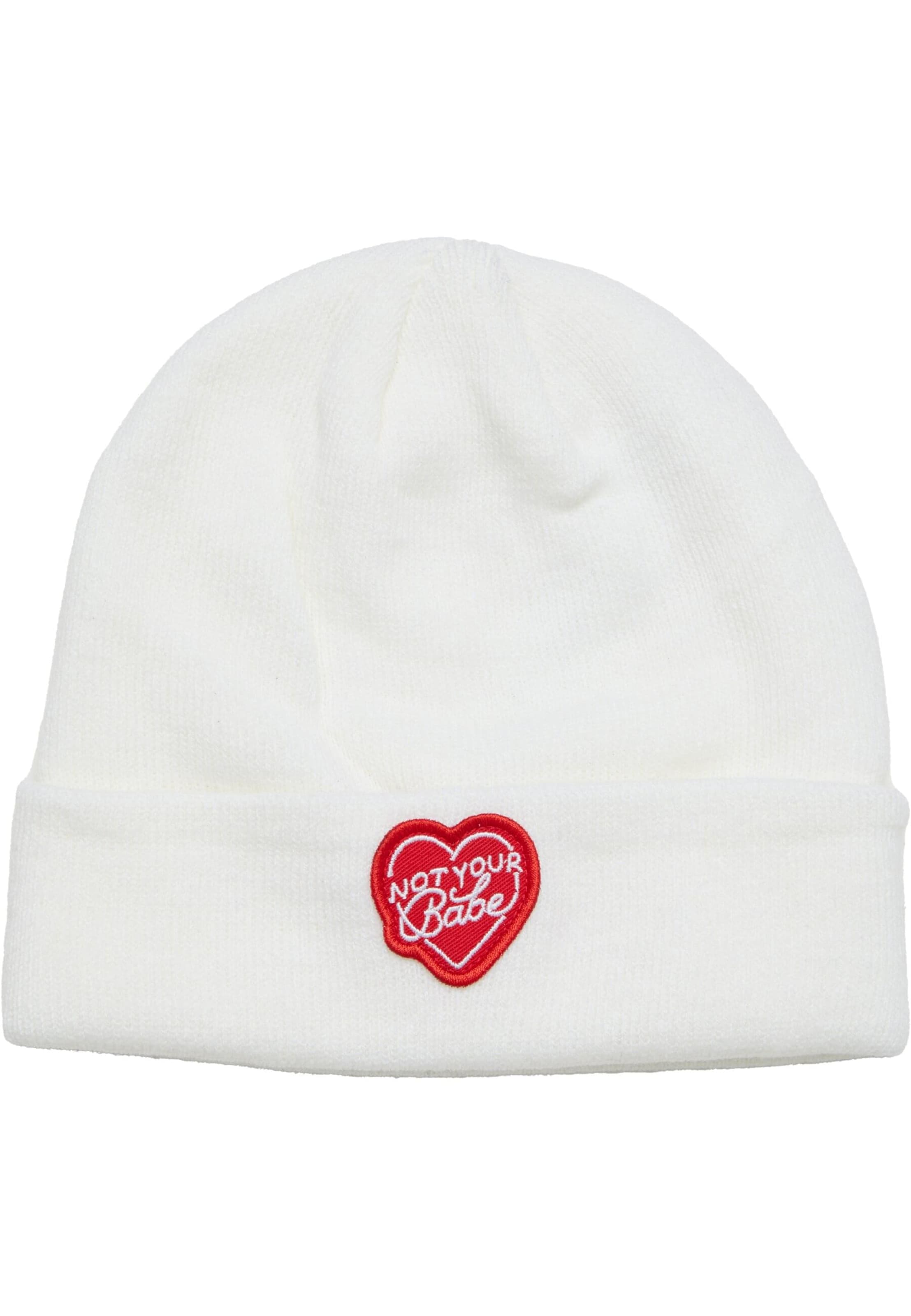 Mister Tee Mütze 'Not Your Babe' in Weiß: Vorderseite