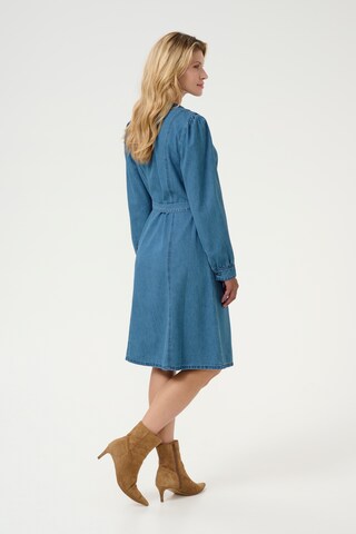 Robe 'Ruth' Cream en bleu