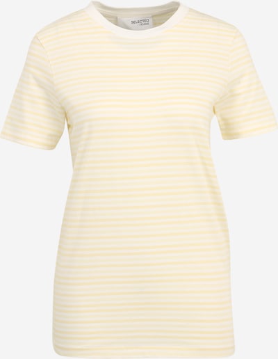 Selected Femme Petite Koszulka 'MY PERFECT' w kolorze jasnożółty / białym, Podgląd produktu