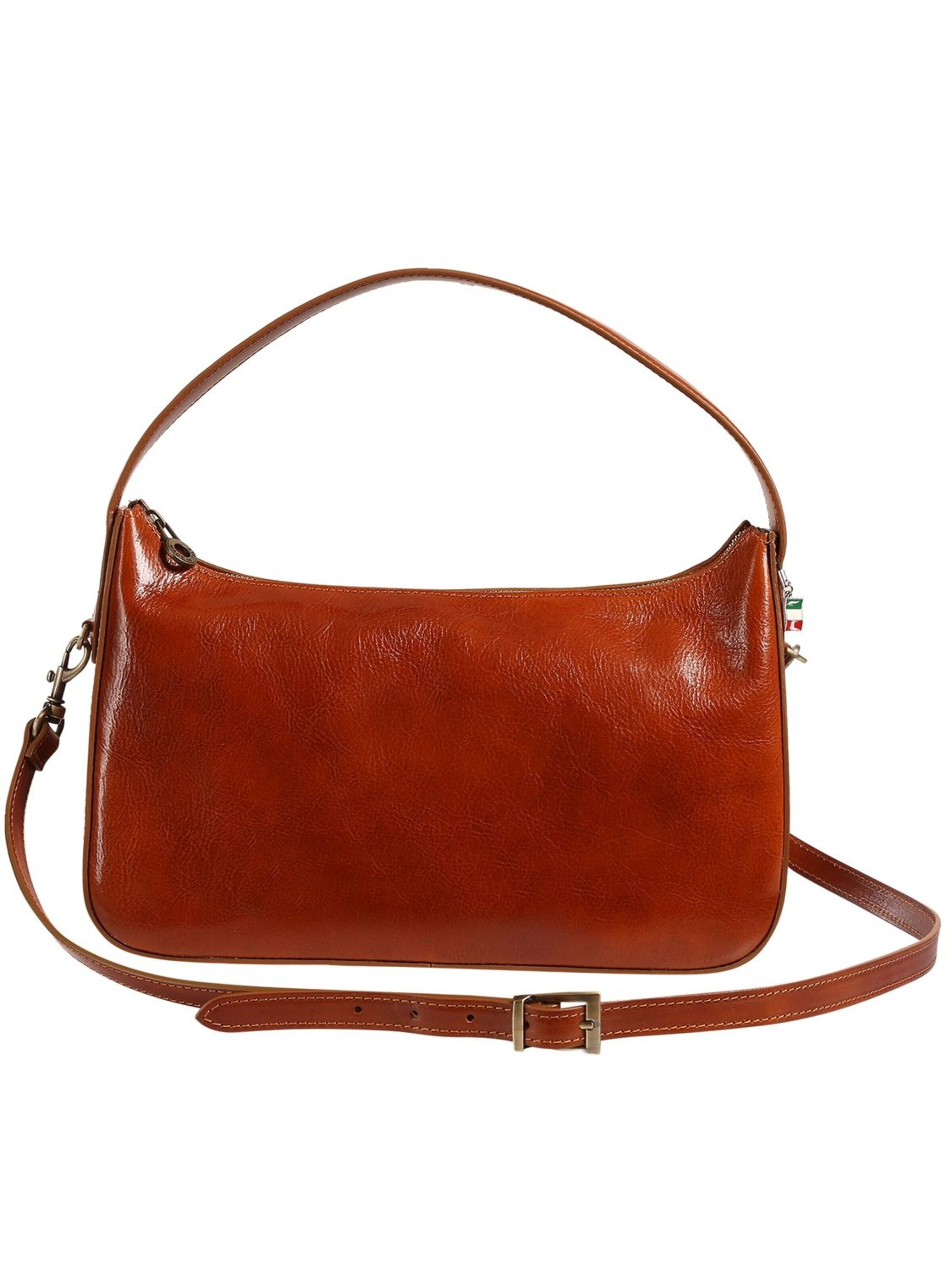 Sac bandoulière Florence en marron : devant
