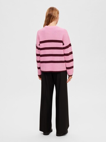 SELECTED FEMME Trui 'Bloomie' in Roze