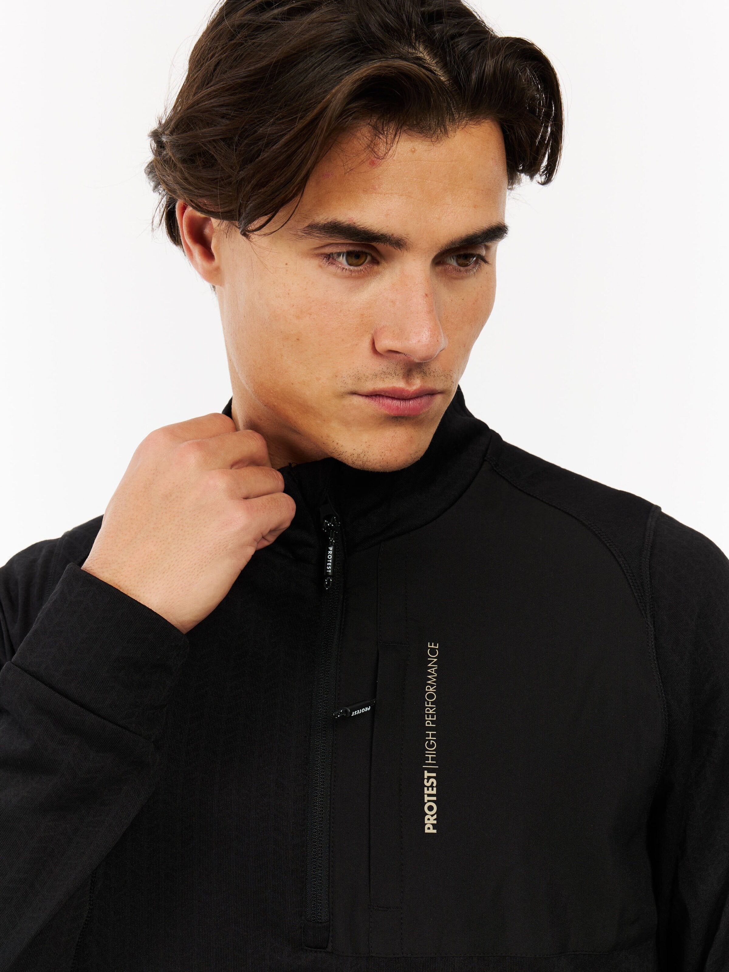 PROTEST Athletic Sweatshirt 'PRTCatcher' in Black