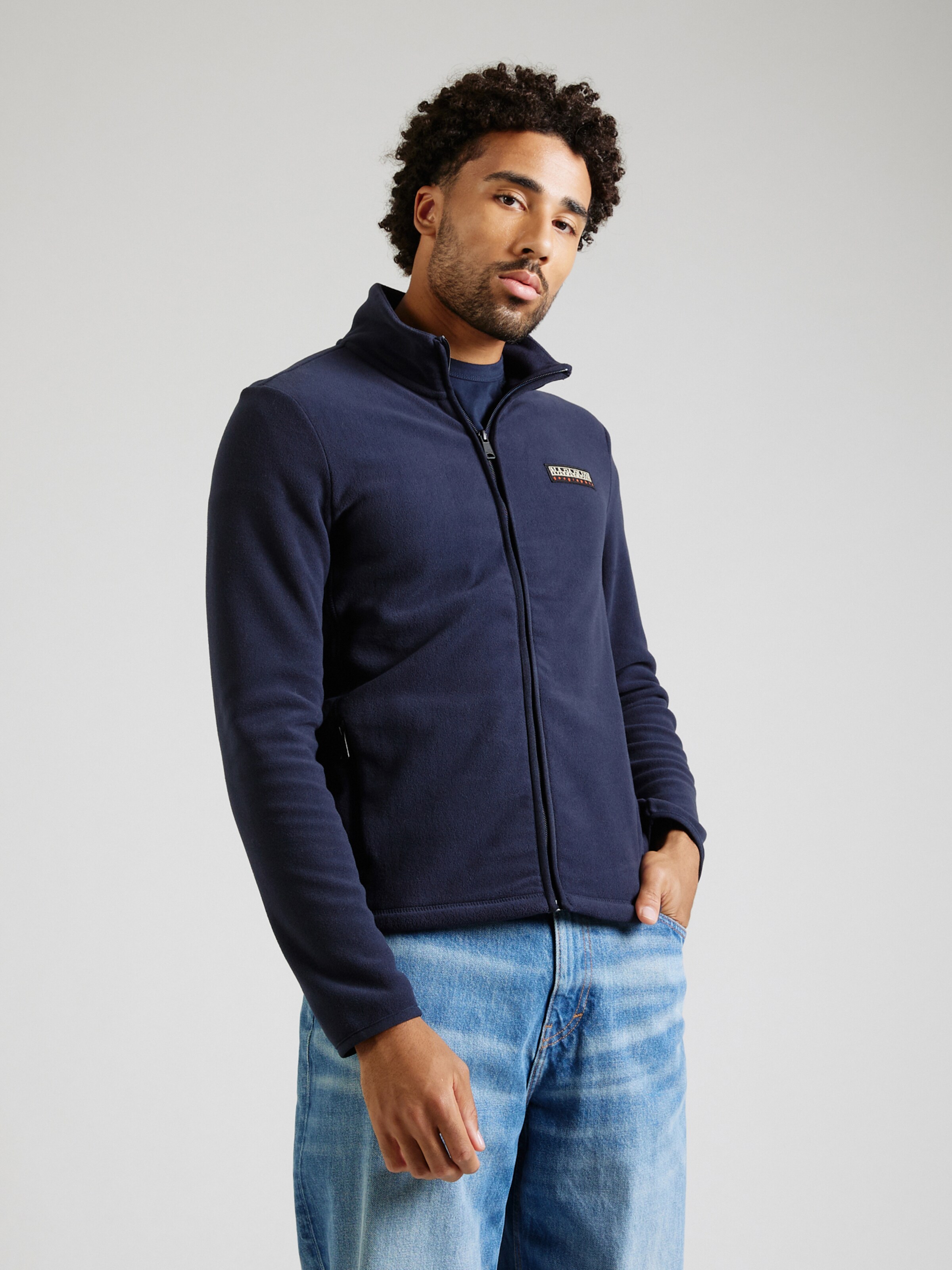 Veste en polaire T IAATO NAPAPIJRI en Bleu Marine ABOUT YOU