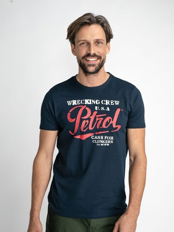 Petrol Industries Shirt 'Classic' in Blauw: voorkant