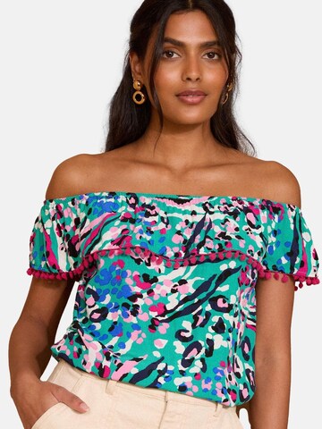 love & roses Bluse in Blau: Vorderseite