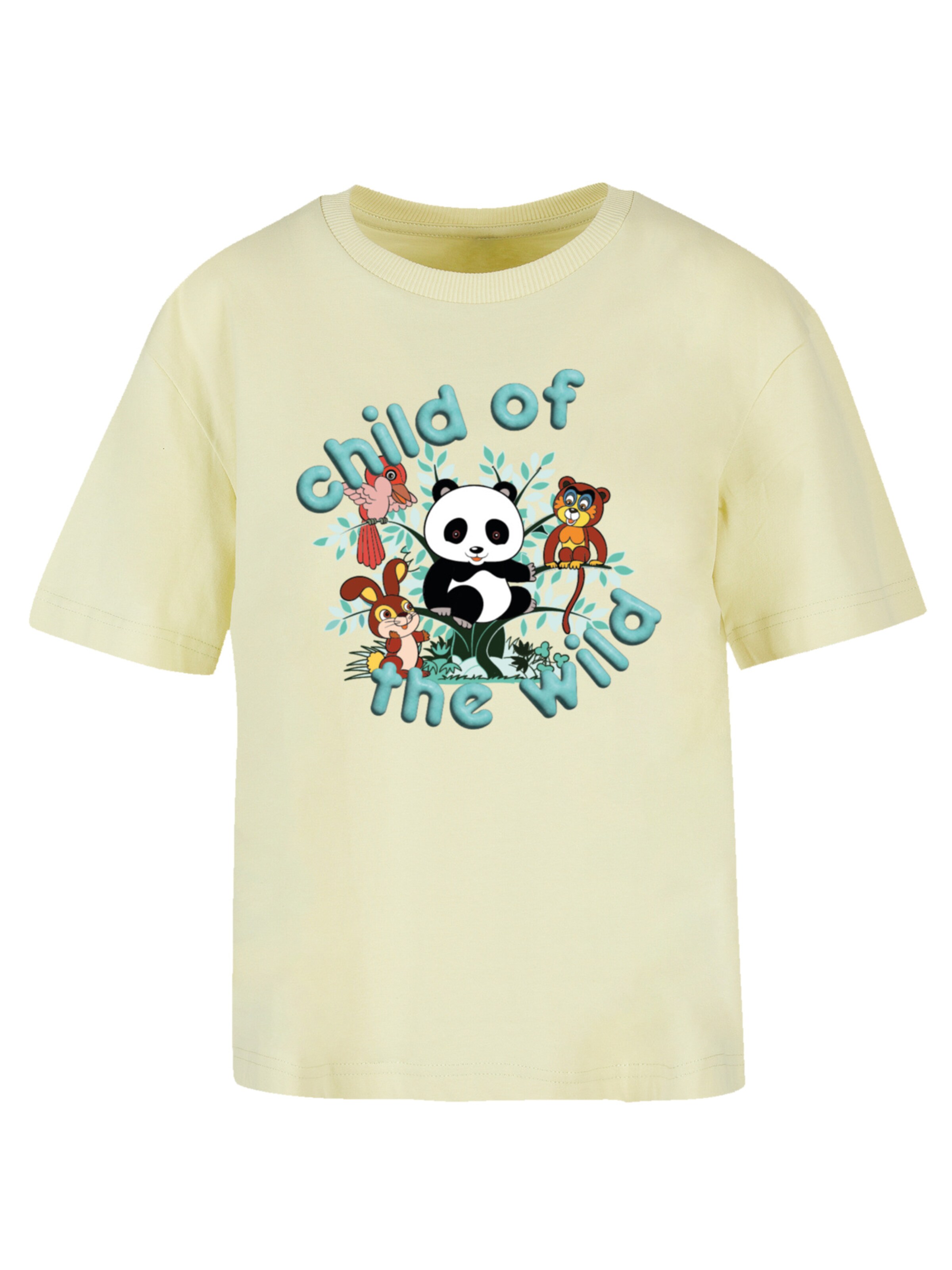 T-shirt oversize 'Tao Tao Child Of The Wild' F4NT4STIC en jaune : devant