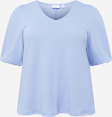 EVOKED Blouse in Blauw: voorkant