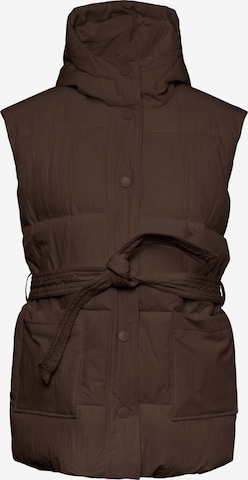 PIECES Vest 'NIDONE' in Brown: front