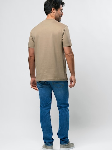 MCS Regular fit Overhemd 'MCFelix' in Beige