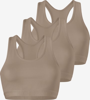 Reggiseno ' Sports-Collection mit breiten Trägern ' di Yenita in beige: frontale