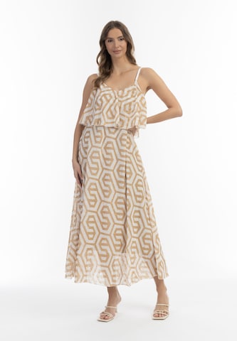 faina Summer Dress in Beige