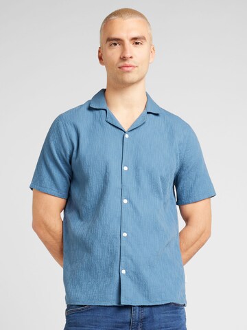 Coupe regular Chemise 'MAR4' HOLLISTER en bleu : devant