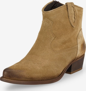 Felmini Wide Fit Stiefelette in Beige: Vorderseite