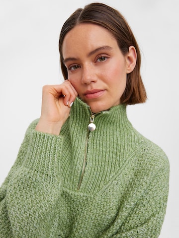 VERO MODA Пуловер 'Jadette' в зелено