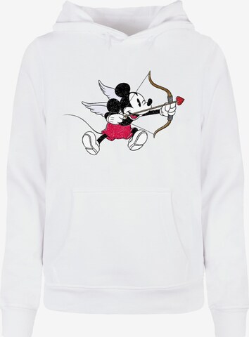 ABSOLUTE CULT Sweatshirt 'Mickey Mouse - Love Cherub Vintage' in Wit: voorkant