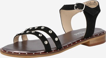 Dockers by Gerli Sandalen met riem in Zwart: voorkant