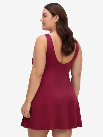 SHEEGO - Soutien Bustier Vestido de fato de banho em roxo