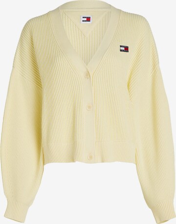 Tommy Jeans Knit Cardigan 'Essential' in Yellow: front