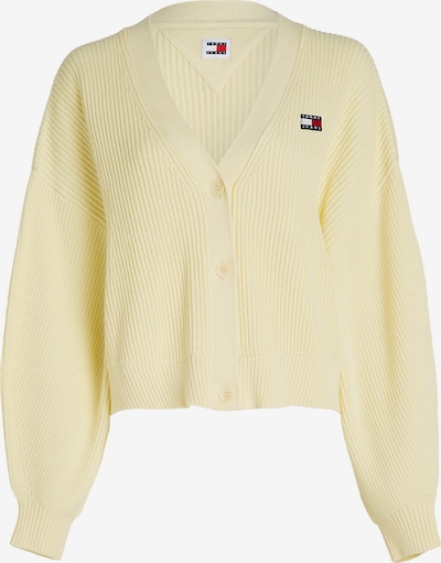 Tommy Jeans Knit Cardigan 'Essential' in marine blue / Pastel yellow / Red / White, Item view