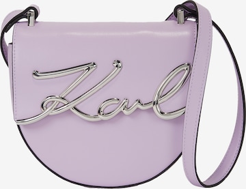 Sac bandoulière Karl Lagerfeld en violet : devant