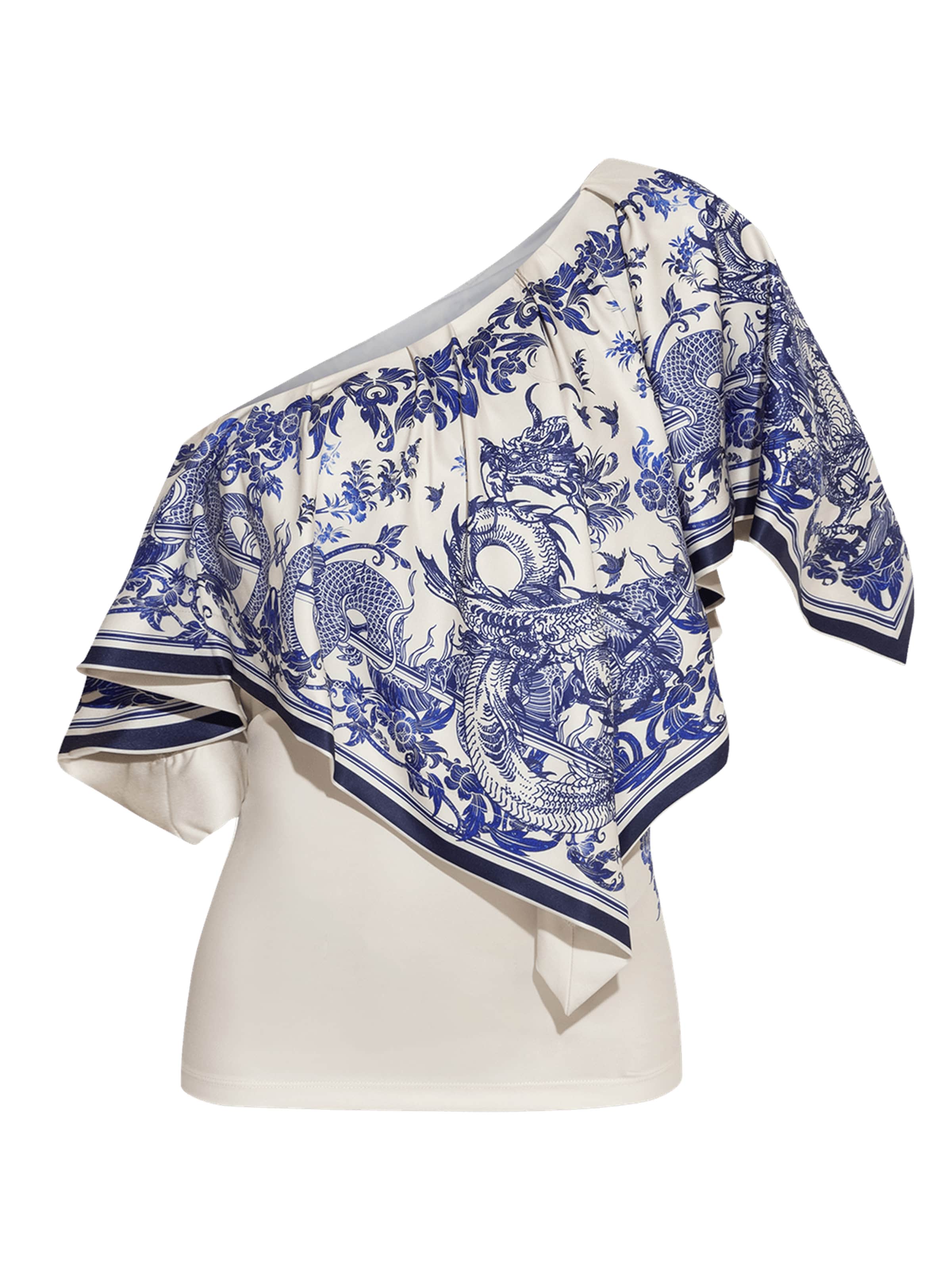 JIORO Top 'ASIA SKY' in Blue: front