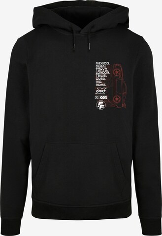 Merchcode Sweatshirt 'Fast X - Cities' in Black: front