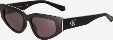 Lunettes de soleil Calvin Klein Jeans en noir : devant