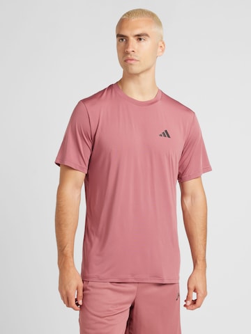 T-Shirt fonctionnel 'Essentials' ADIDAS PERFORMANCE en rouge : devant
