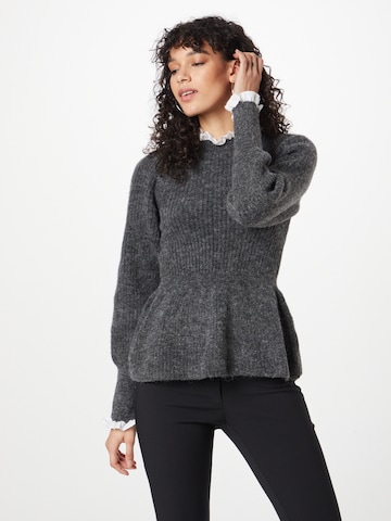 River Island Sweter 'PIE CRUST' w kolorze szary: przód