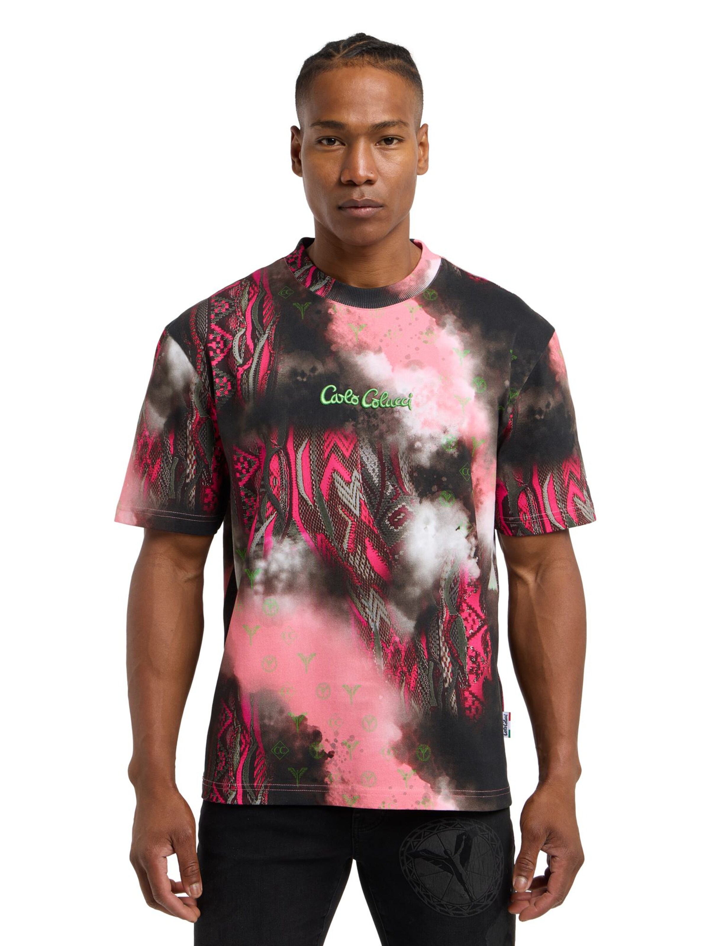 T-Shirt 'D'Inezo' Carlo Colucci en mélange de couleurs : devant