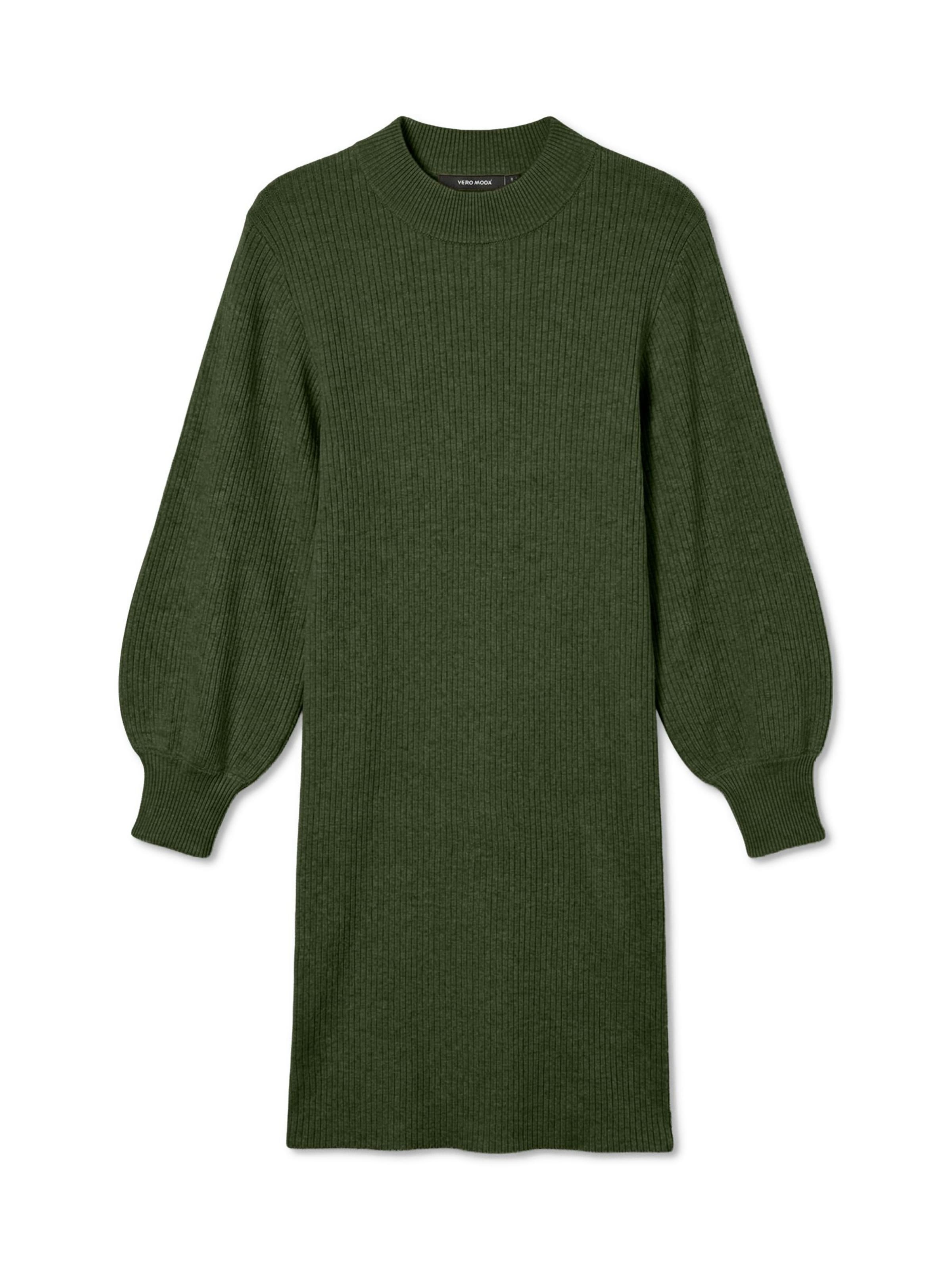 VERO MODA Kootud kleit 'VMHarper', värv roheline: eest vaates