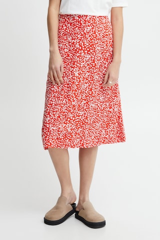 ICHI Skirt in Red: front