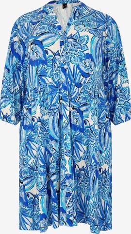 Yoek Shirt Dress in Blue: front