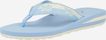 TOMMY HILFIGER T-Bar Sandals in Blue: front