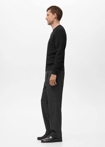 MANGO MAN Regular Pleat-Front Pants 'Blouson' in Grey